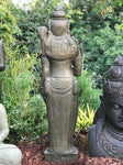 Stone Standing Dewi Sri / Shri Devi Statue 58" - Routes Gallery
