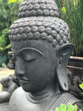 Stone Buddha Bust Garden Statue 39" - Routes Gallery