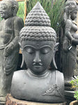 Stone Buddha Bust Garden Statue 39" - Routes Gallery