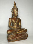Wood Meditating Lanna Thai Buddha Statue 18.5" - Routes Gallery