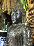 Stone Dyhana Meditation Buddha Statue 36" - Routes Gallery