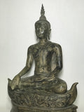 Brass Earth Witness Utong Buddha Statue 30" - Routes Gallery