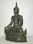Brass Earth Witness Utong Buddha Statue 30" - Routes Gallery