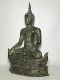 Brass Earth Witness Utong Buddha Statue 30" - Routes Gallery