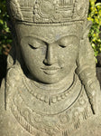 Stone Devi Bust with Pot 40" - Routes Gallery