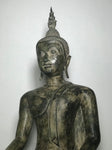 Brass Earth Witness Utong Buddha Statue 30" - Routes Gallery