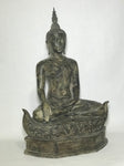 Brass Earth Witness Utong Buddha Statue 30" - Routes Gallery